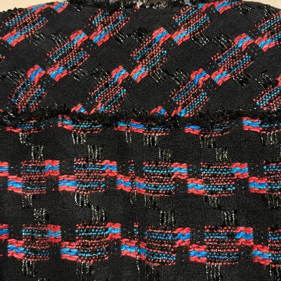 Trina Turk Secret Agent Kings Road Jacket in Multi Size 8 Color Black/Pink/Blue - Picture 7 of 11